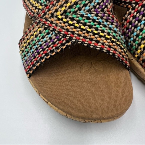 Skechers Cali Size 9 Beverlee Delighted Wedge Vegan Sandals Rainbow Multicolor - Picture 5 of 16